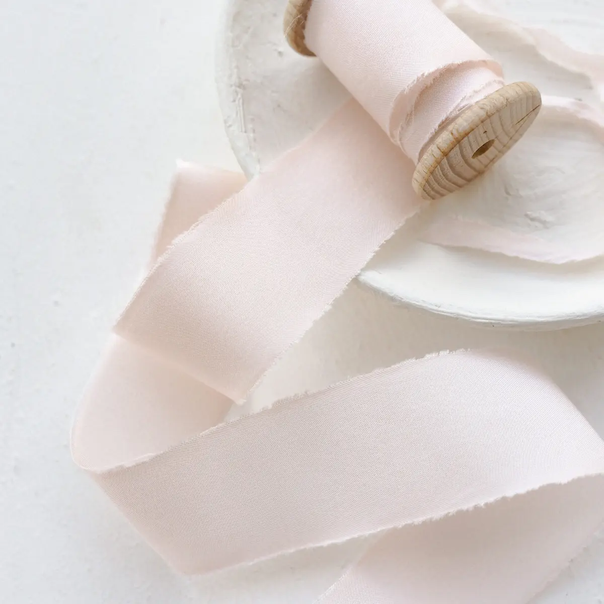 Apricot zijden lint van La Lettre