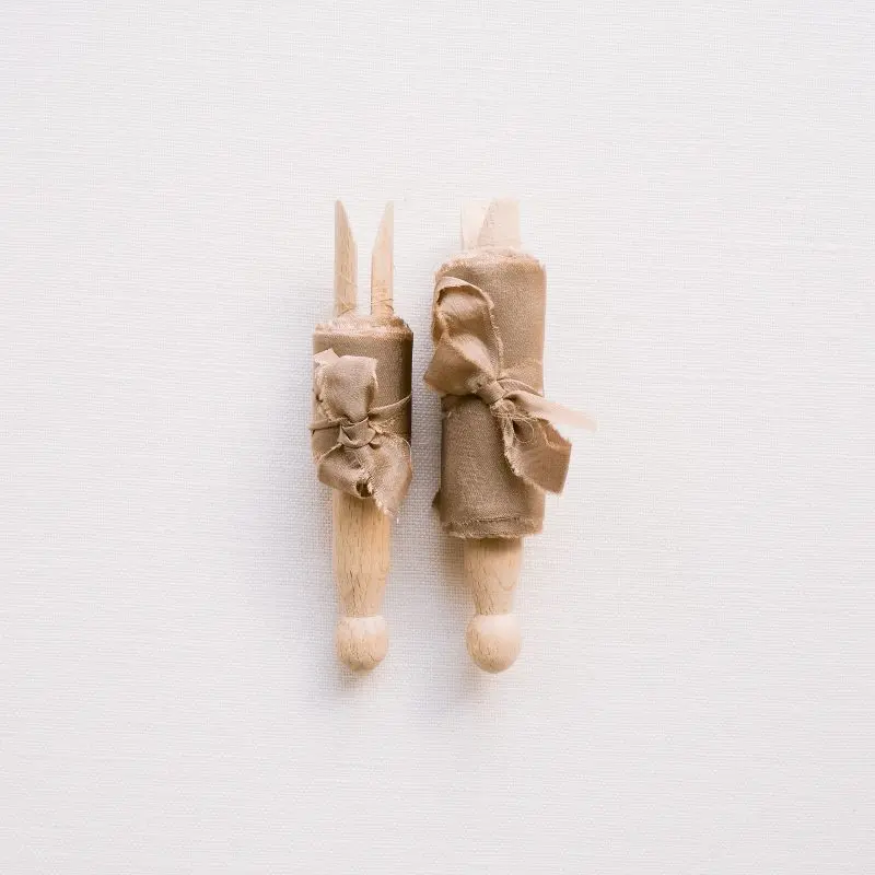 Warm Taupe zijden lint van La Lettre