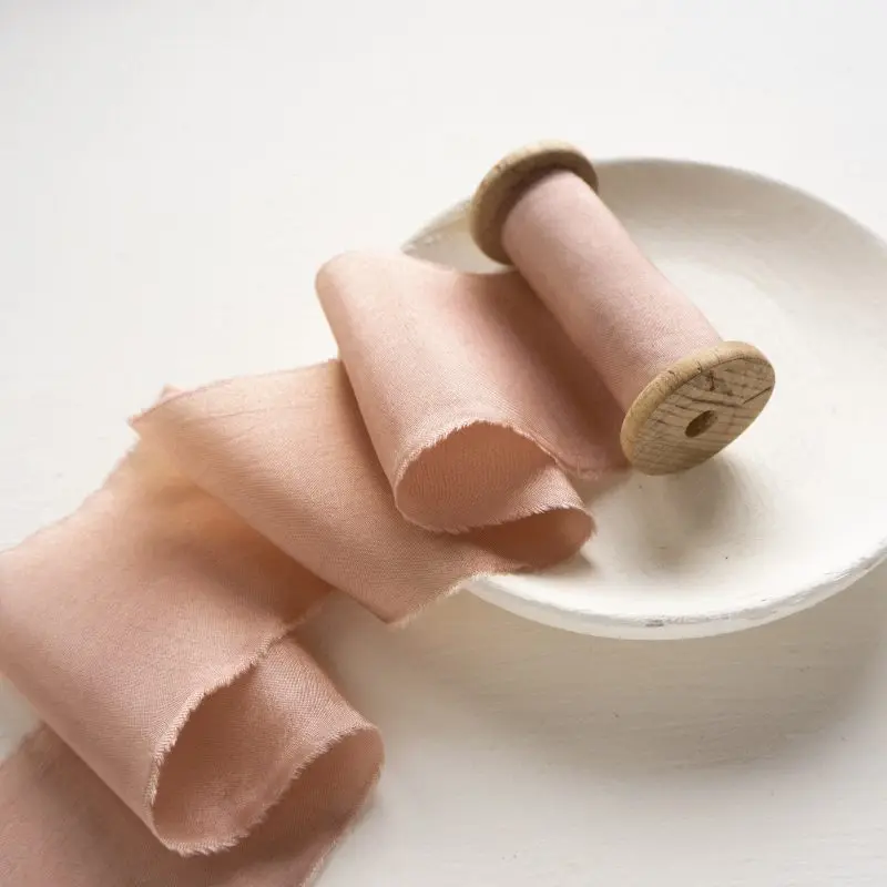 Blush zijden lint van La Lettre