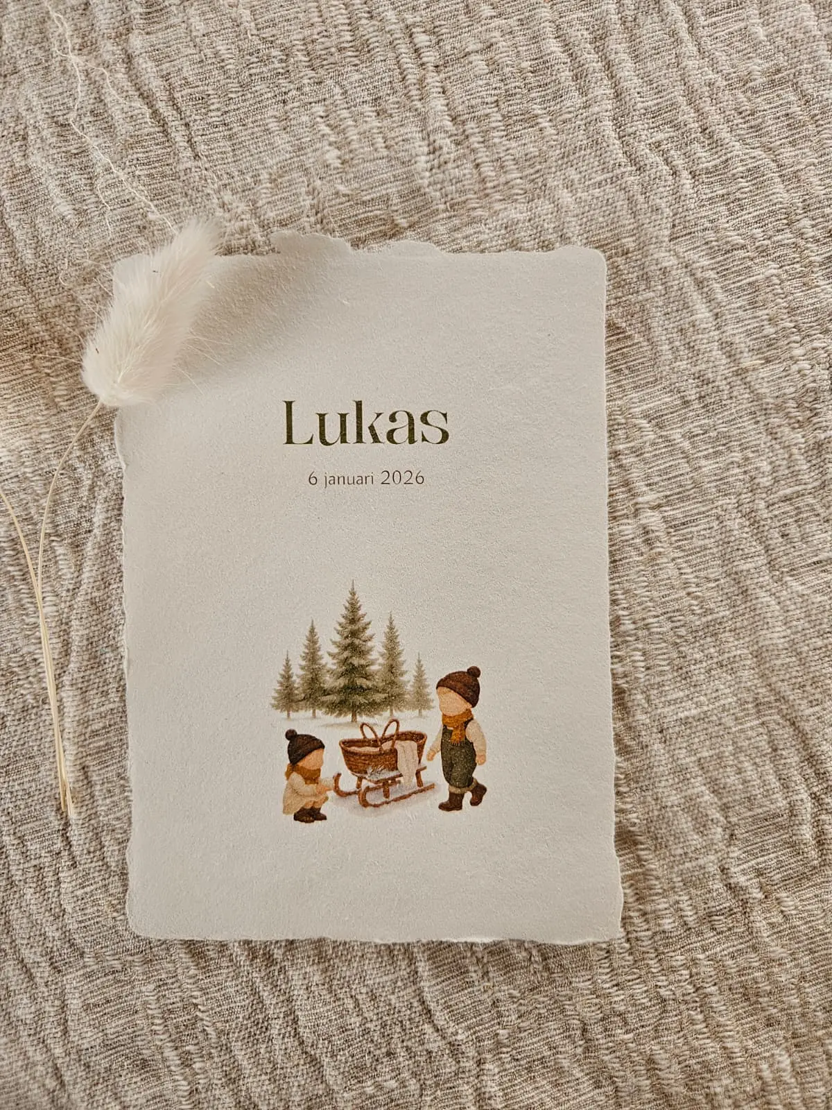Geboortekaartje Lukas